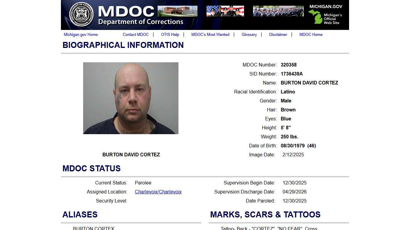 Offender Tracking Information System (OTIS) - Offender Profile