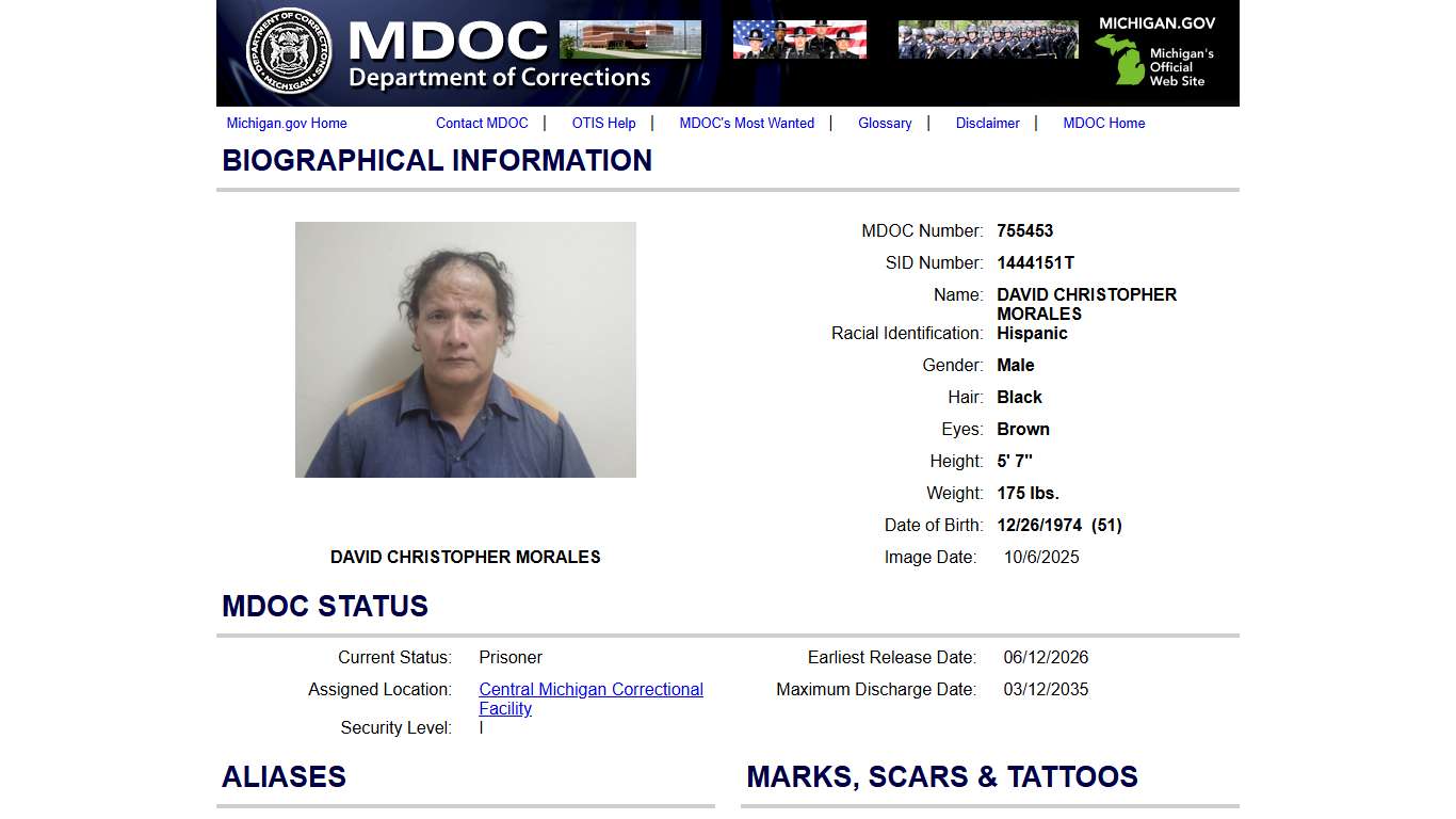 Offender Tracking Information System (OTIS) - Offender Profile