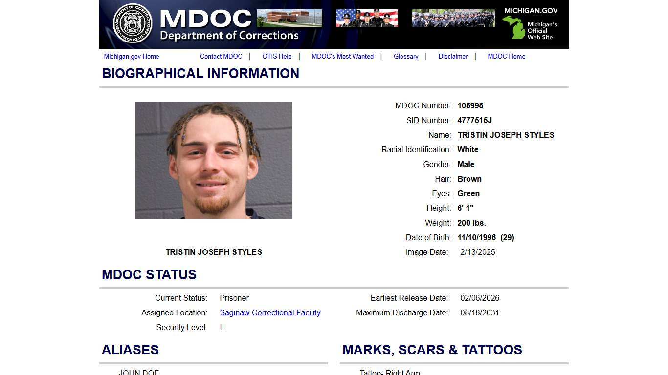 Offender Tracking Information System (OTIS) - Offender Profile